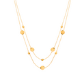 Lucy Dual Dot Necklace in 18K Gold Plated