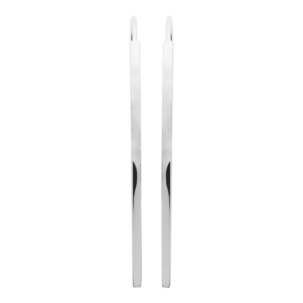 Aria Long Earrings in 925 Sterling Silver Plated Rhodium