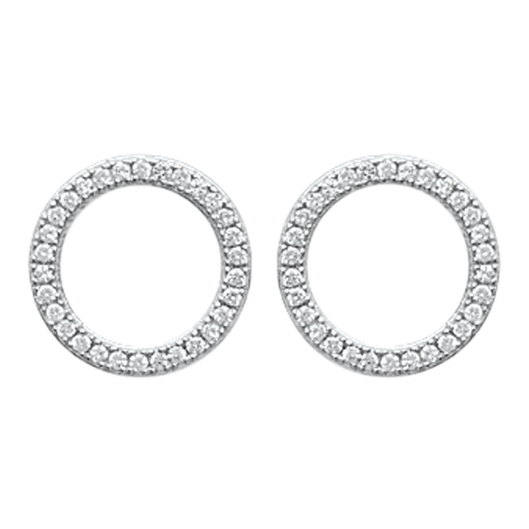 Mystigrey Angel .925 Sterling Silver Plated Rhodium Earrings for Women with Cubic Zirconia