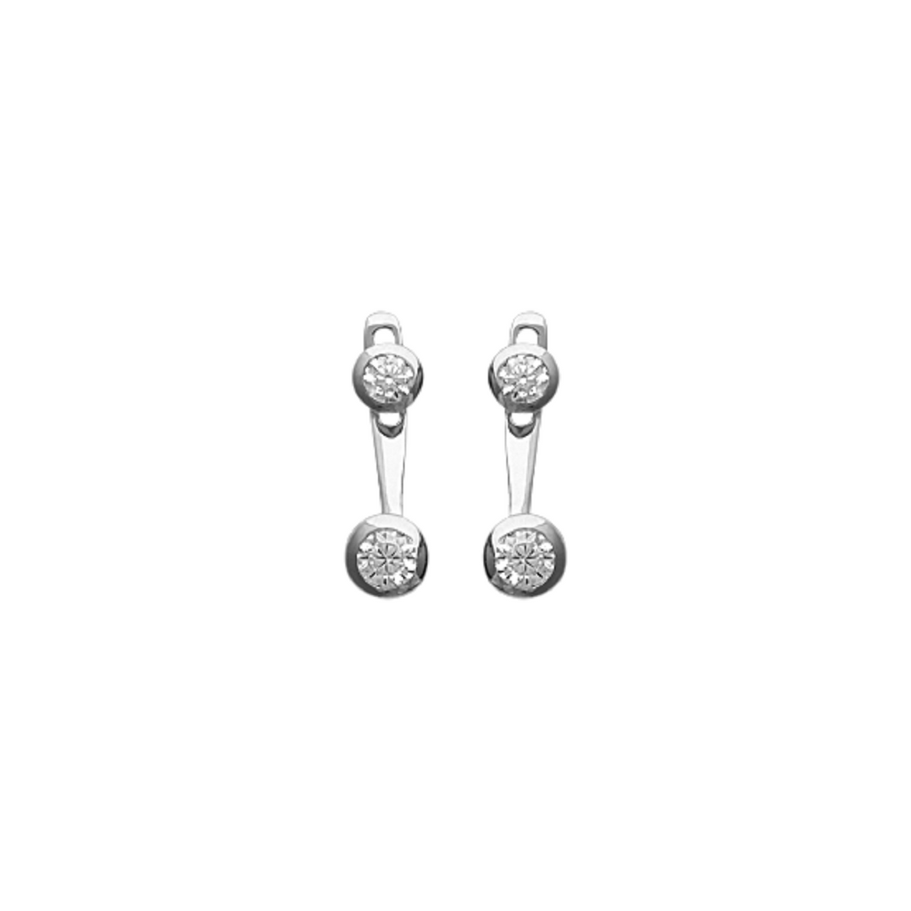 Liberty Jacket Earrings in 925 Sterling Silver Plated Rhodium or 18K Gold Plated