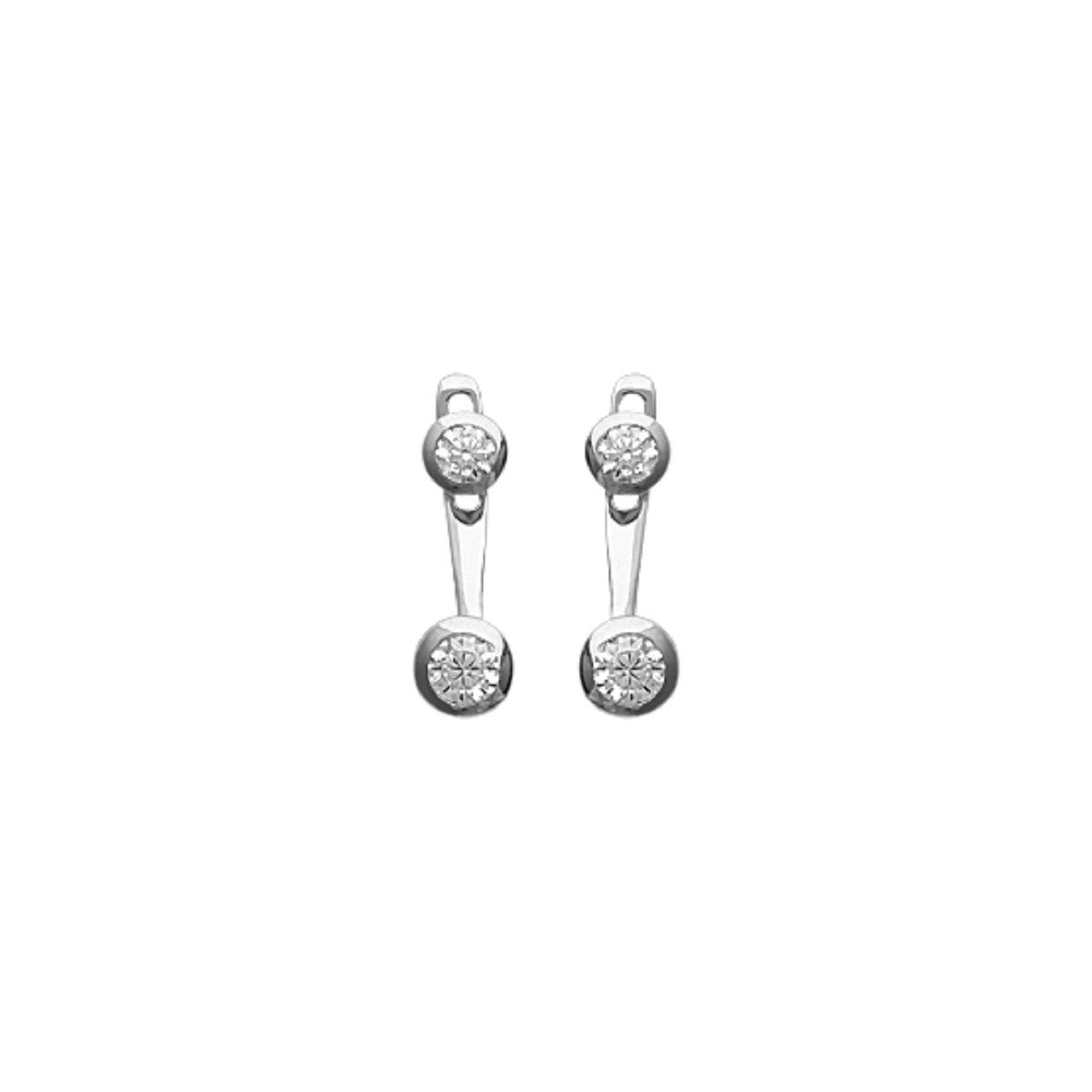 Liberty Jacket Earrings in 925 Sterling Silver Plated Rhodium or 18K Gold Plated