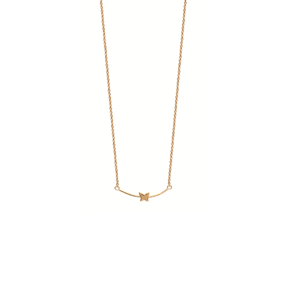 Butterfly Necklace in 18K Gold Plated