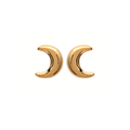 Mystigrey Moon 18K Gold Plated Stud Earrings for Women 2 Small Moons