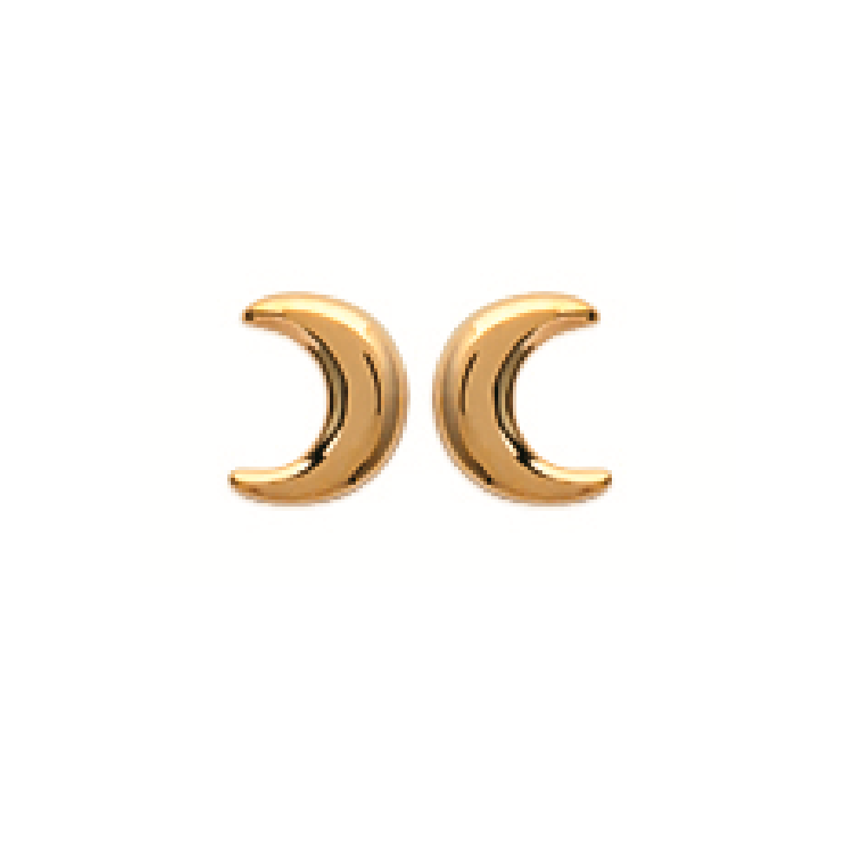 Mystigrey Moon 18K Gold Plated Stud Earrings for Women 2 Small Moons