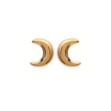 Load image into Gallery viewer, Mystigrey Moon 18K Gold Plated Stud Earrings for Women 2 Small Moons
