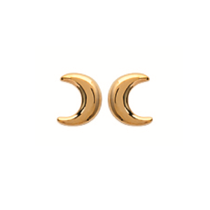 Mystigrey Moon 18K Gold Plated Stud Earrings for Women 2 Small Moons
