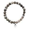 Rio Stainless Steel Bracelet Jasper Grey Brown Large
