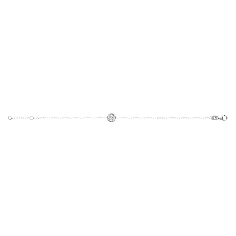 Mystigrey Amie .925 Sterling Silver Plated Rhodium and 18K Gold Plated Bracelet for Women with Cubic Zirconia or Turquoise