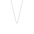 Solitaire Necklace in 925 Sterling Silver Plated Rhodium