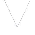 Solitaire Necklace in 925 Sterling Silver Plated Rhodium