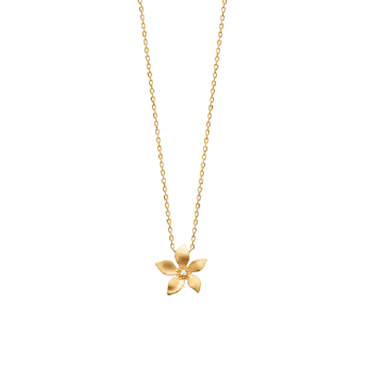 Leilani Flower Necklace in 18K Gold Plated