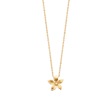 Load image into Gallery viewer, Mystigrey Leilani 18K Gold Plated  Flower Necklace for Women with Cubic Zirconia
