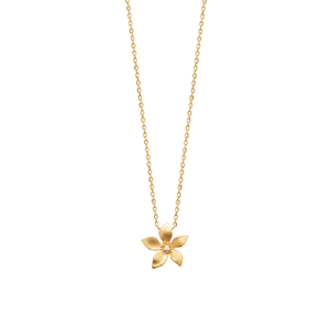 Mystigrey Leilani 18K Gold Plated  Flower Necklace for Women with Cubic Zirconia