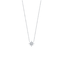Load image into Gallery viewer, Mystigrey Polaris .925 Sterling Silver Plated Rhodium Necklace for Women with Cubic Zirconia
