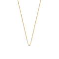 Mysti 18K Gold Plated  Necklace for Women with Solitary Square Cubic Zirconia