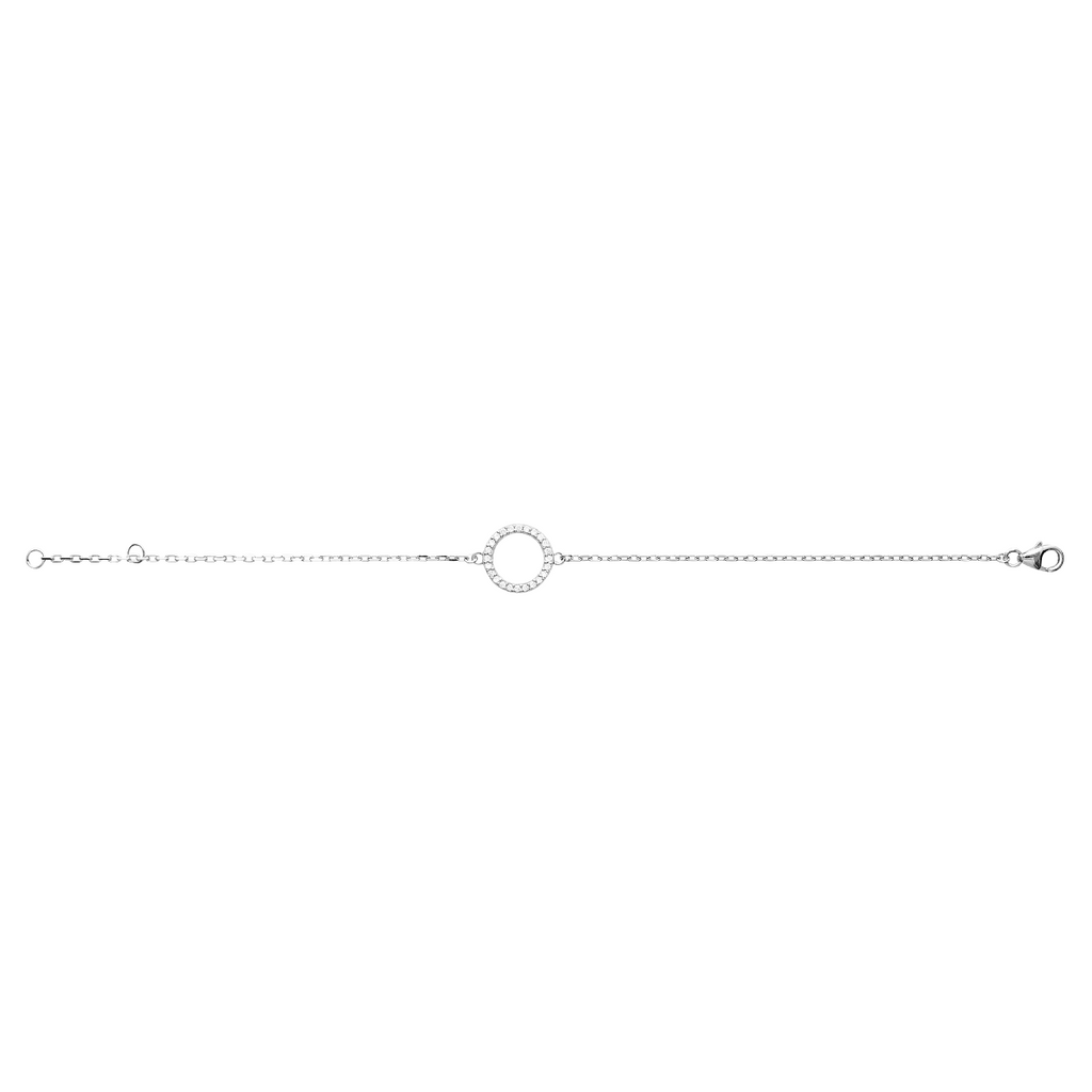 Mystigrey Angel .925 Sterling Silver Plated Rhodium Bracelet for Women with Cubic Zirconia