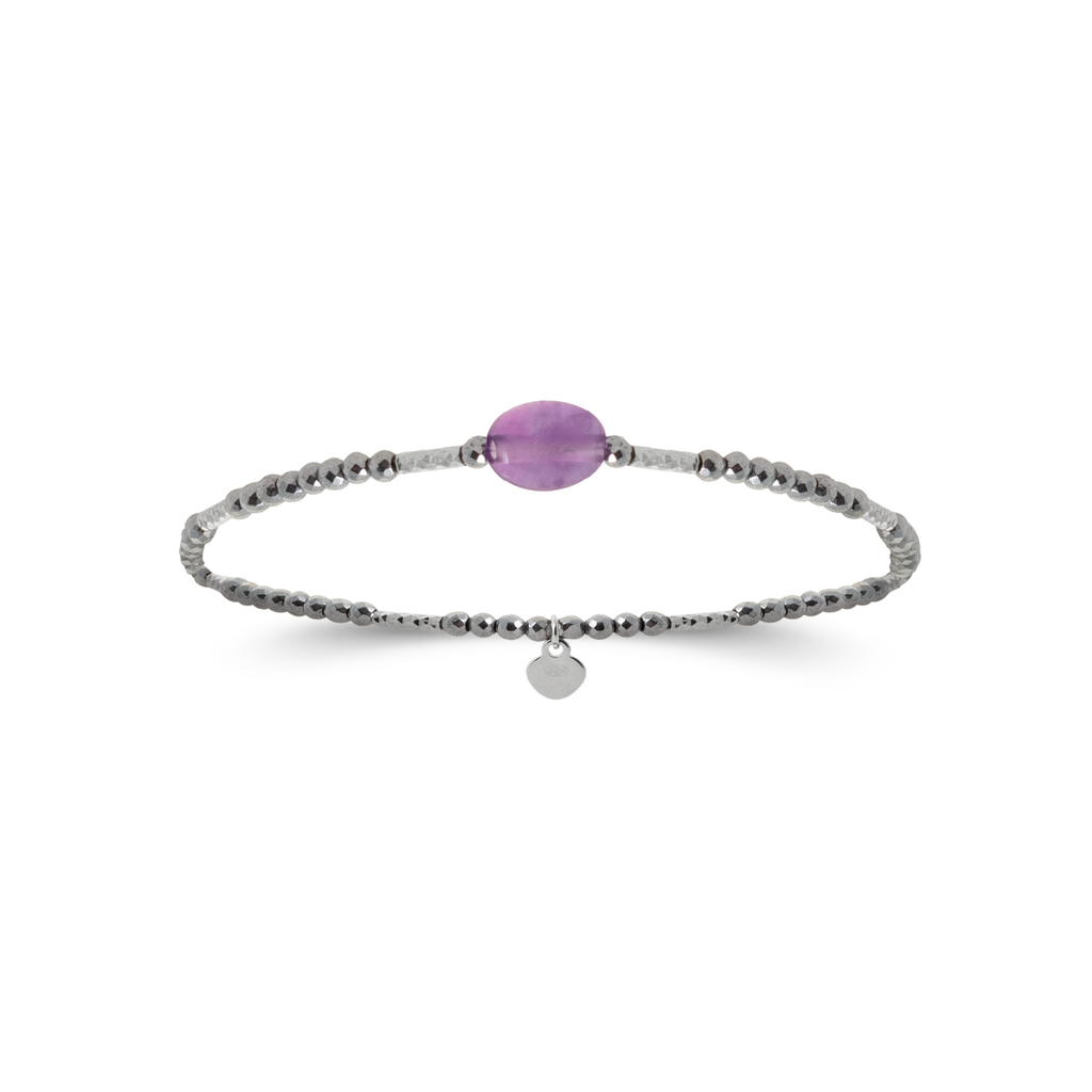 Mystigrey Serenity 925 Sterling Silver Plated Rhodium Cord Bracelet