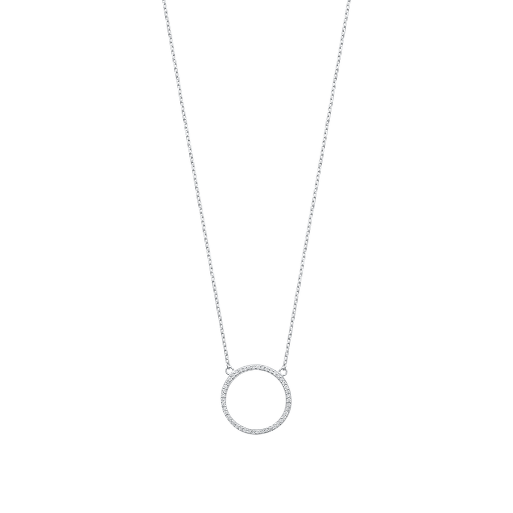Angel Necklace in 925 Sterling Silver Plated Rhodium
