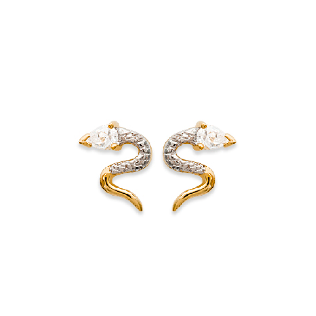 Serpenti Earrings in 18K Gold Plated