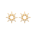 Soleil Sun Stud Earrings in 18K Gold Plated