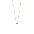 Blue Flower Necklace in 18K Gold Plated