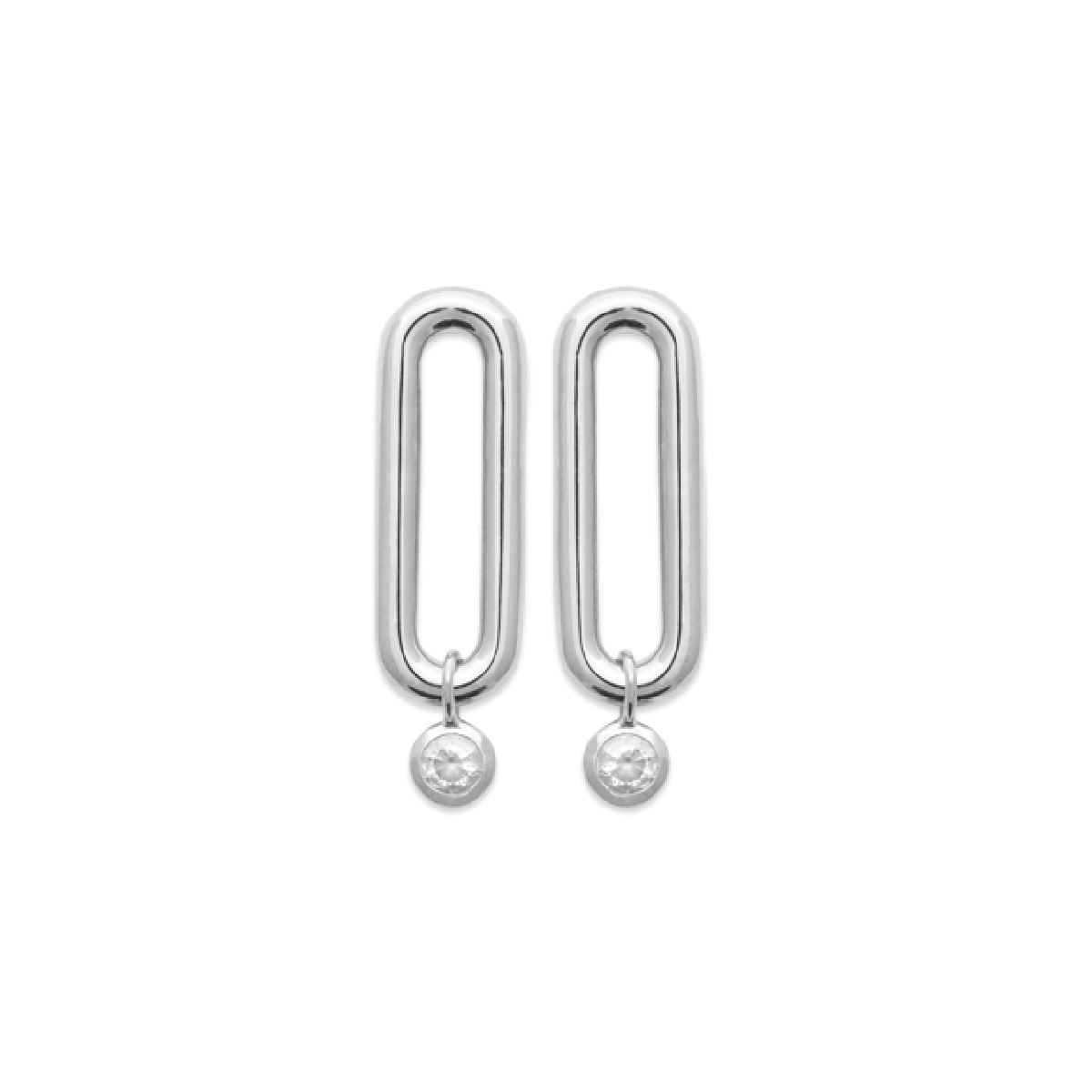 Mystigrey Mackenzie .925 Sterling Silver Plated Rhodium and 18K Gold Plated Stud Earrings for Women with Cubic Zirconia