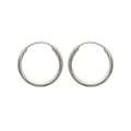 Mysti .925 Sterling Silver Plated Rhodium Hoop Earrings