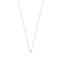 Liberty Solitaire Necklace in 925 Sterling Silver Plated Rhodium